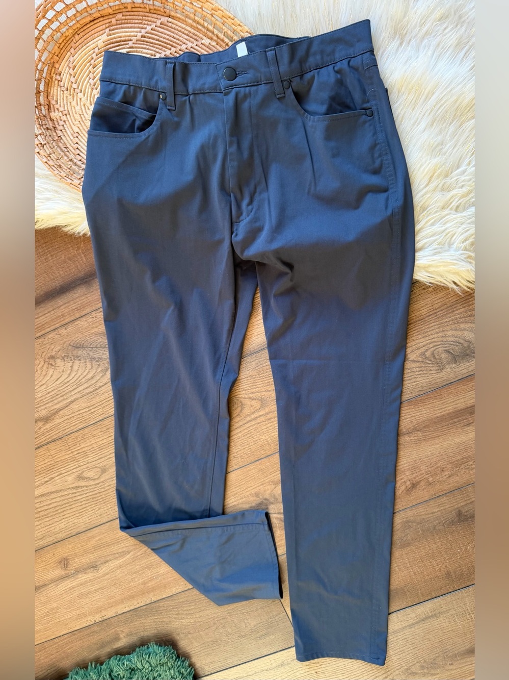 Stylus Navy Blue Performance Stretch Flat Front Golf Trouser Pants Size 34x34